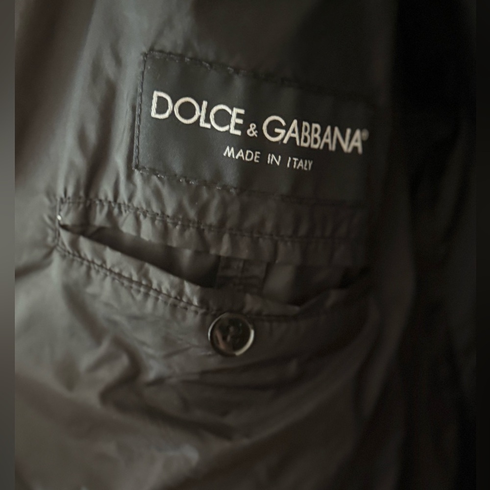 Dolce & Gabbana 🖤 Vintage AW03 Black Cargo Down Lightweight Jacket IT Size 50 - Picture 11 of 12